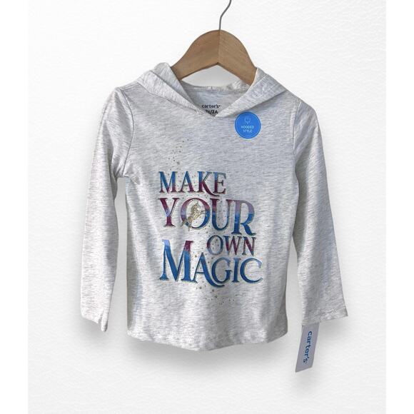 NWT Carter's “Make Your Own Magic” Hooded Tee, Size 2T - Picture 1 of 7
